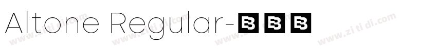 Altone Regular字体转换